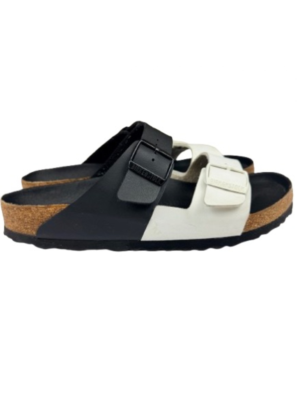 Birkenstock Arizona Split Black White Birko-Flor Sandals EU 42 Unisex Normcore - Picture 9 of 14